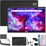 2023 Newest Android 11.0 Tablet, 2 in 1 Tablet 10.1 Inch, 4G Cellular Tablet with Keyboard, 64GB ROM + 4GB RAM, Octa-Core Pro