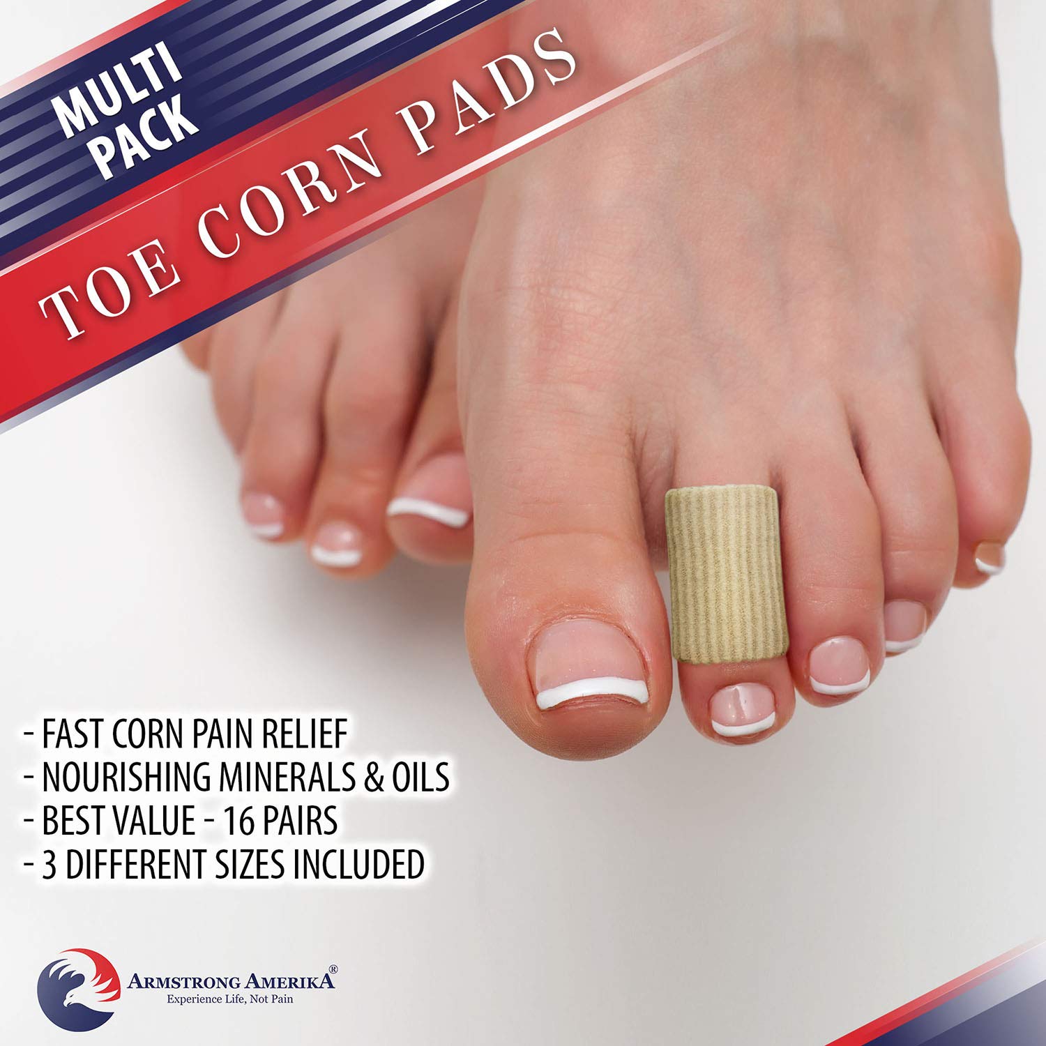 Corn Pads Toe Sleeves – Toe Pads to Protect & Cushion Sore Toe Corns, Blisters & Toe Calluses. Cover, Pad & Guard Your Corns, Blister or Callus for Fast Pain Relief : Beauty