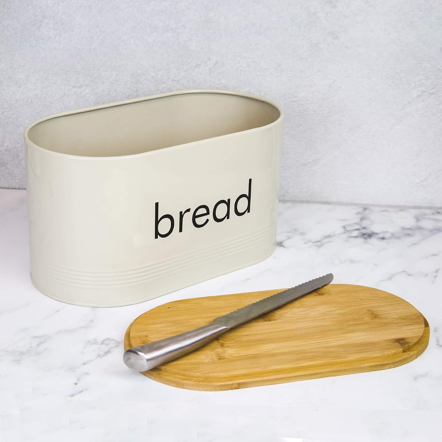 Maison & White Vintage Pastel Bread Bin, 21 cm (L) x 35 cm (W) x 10 cm (H) - Image 5