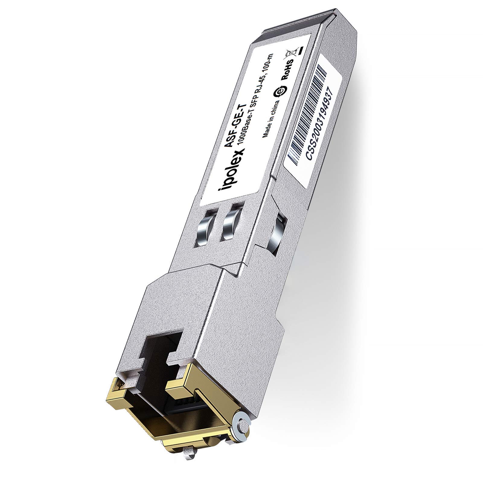 ipolex 1 PC 1G SFP to RJ45 Copper Transceiver, 1000Base-T Mini GBIC RJ-45 SFP Module Compatible with Cisco GLC-T/SFP-GE-T, Meraki MA-SFP-1GB-TX, Ubiquiti UF-RJ45-1g, Mikrotik etc.(CAT.5e, 100-m)