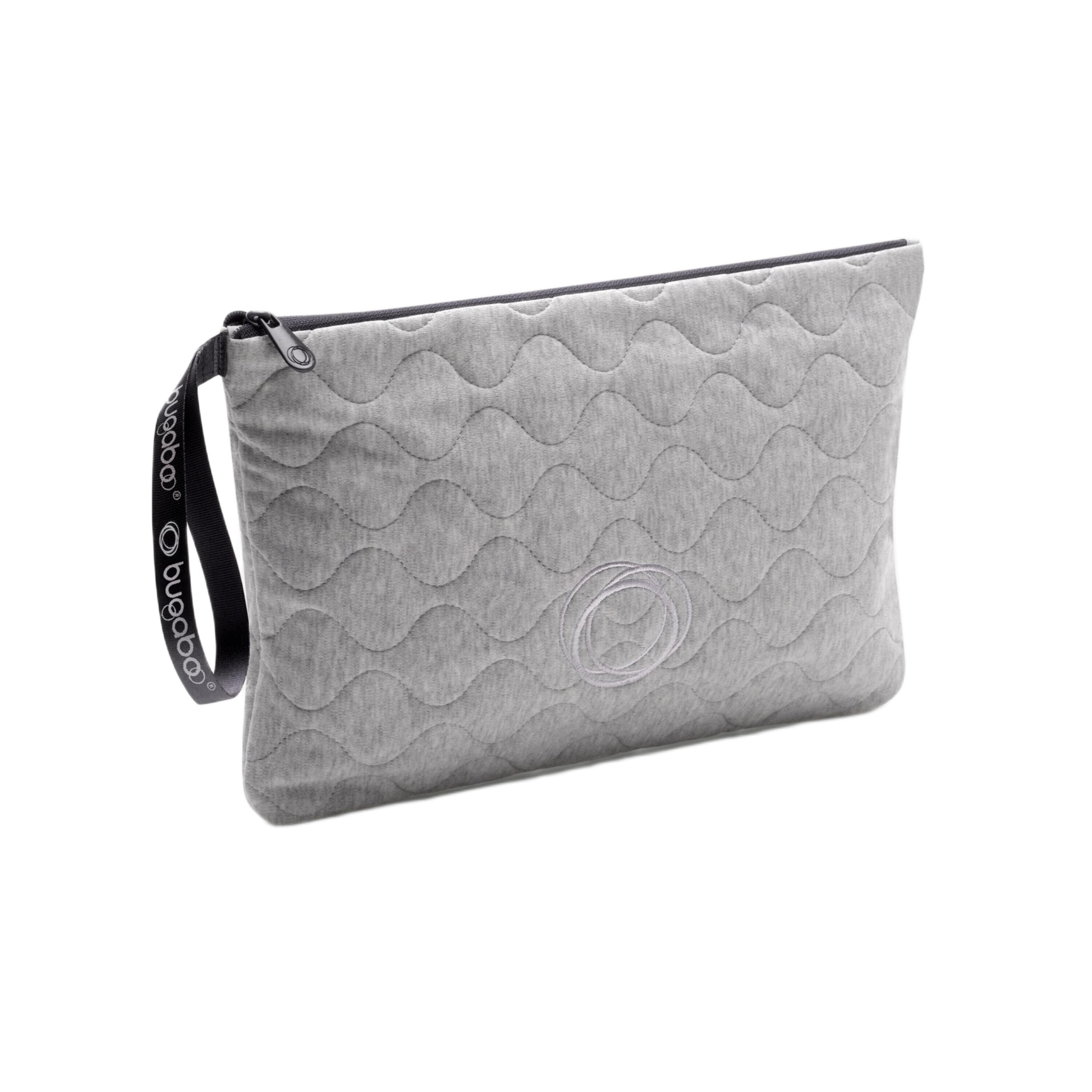 Bugaboo Changing clutch, changing bag with removable changing mat, waterproof and easy to clean, ideal for on the go in light grey melange, One Size