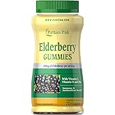 Puritan's Pride Elderberry Gummies with Vitamin C, D & Zinc, 70 Count