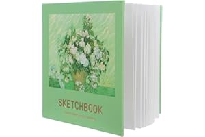 SUPVOX Portable Mini Sketchbook 4x4 Inch, 96-page Hardcover Drawing Notebook for Painting, Sketching,