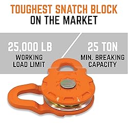 GearAmerica Mega Snatch Block Pulley, 25T
