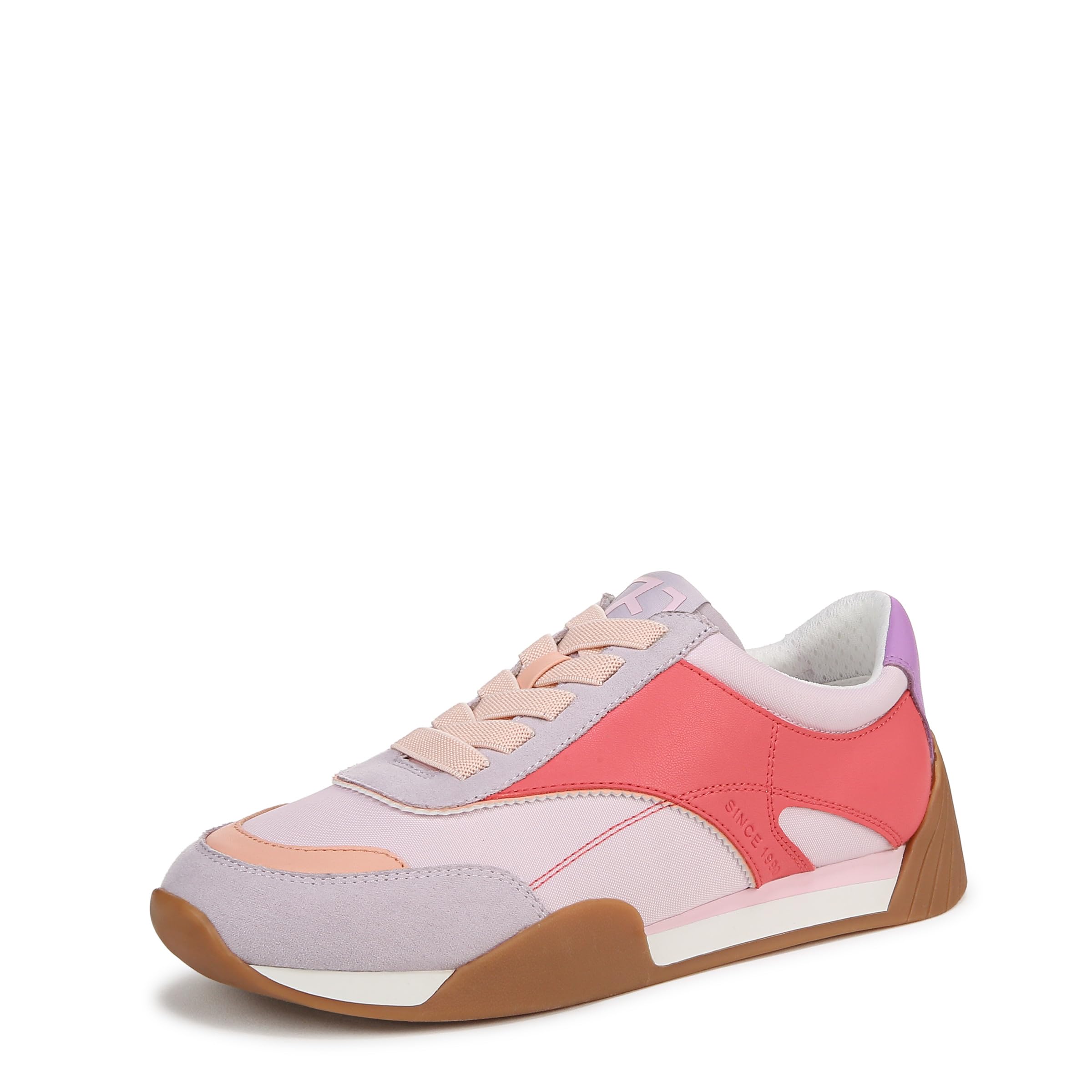 Franco Sarto Womens Brescia Sneaker Shell Pink Multi 7 M