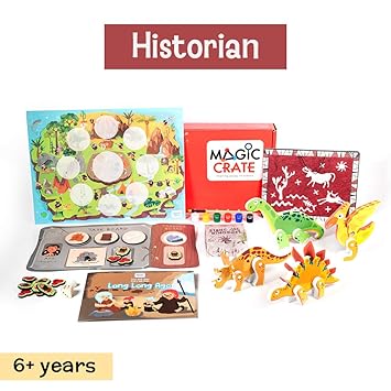 Magic Crate Activity Kit for 6+ Year-olds: The Historian ( Contains 2 Activities, 1 Game and 1 Storybook)