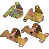 YHB Solid Motor Engine Mount Combo SBC BBC &lrm;3990914 3960768 6258154 | For Chevy Frame MountRat Rod Hot Street Engine Bracket Kit