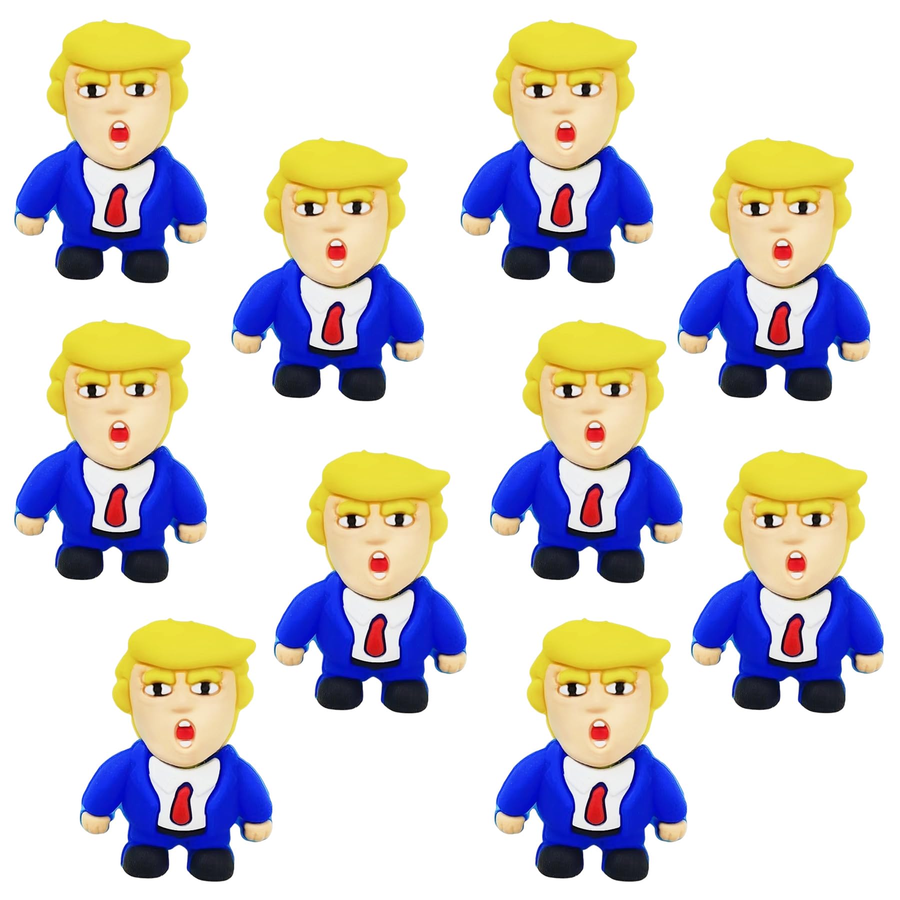 Photo 1 of 10 Pcs 3D Character Focal Bead Cute Loose Beads Accessory for DIY Keychains Bracelet Necklace Pens Lanyard Making