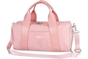 Small Gym Bag for Women & Kids,Sports Bag for Fitness Workout,Dance, Ballet, Swim with Shoes Compartment & Waterproof Pocket,