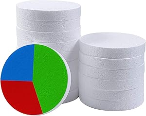 Round Craft Foam Disc 6 x 6 x 1 inch White EPS Foam Circle, 16 Pcs Blank Round Foam Circles, Arts and Crafts Supplies for Modeling, Sculpturing, Kids Art Projects, Holiday Decor Floral Arrangements