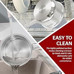 SUNHOUSE 1.5 Quart Sauce Pan, 18/10 Stainless Steel
