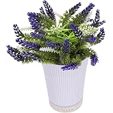 AYNEFY Humidifier Diffuser Simulation Plant 4 Hours Standby Time Lifelike Decoration Optimal Mist Output Long Lasting Standby for Bedroom Office Yoga ABS 200ml Essential Oil Essential (Lavender)