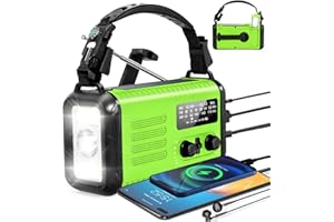 RUMENGLAI 20000mAh/74000mWh Portable Emergency Weather Radio (Condor 1) NOAA/AM/FM with USB/Solar/Hand Crank Charging Battery Operated SOS Alarm & Flashlight for Indoor/Outdoor Emergencies Survival Supplies