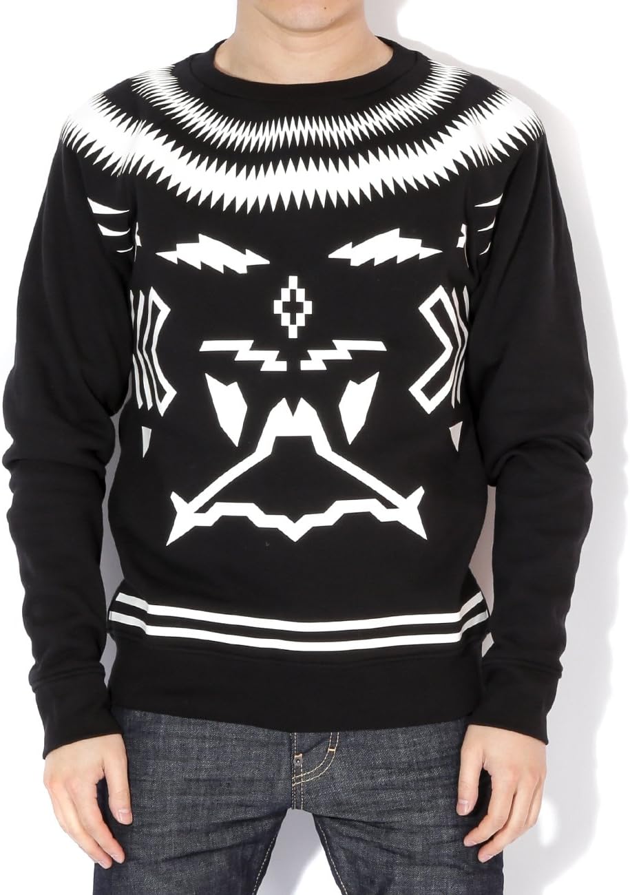 MARCELO BURLON Men's Geometric Pattern Sweatshirt