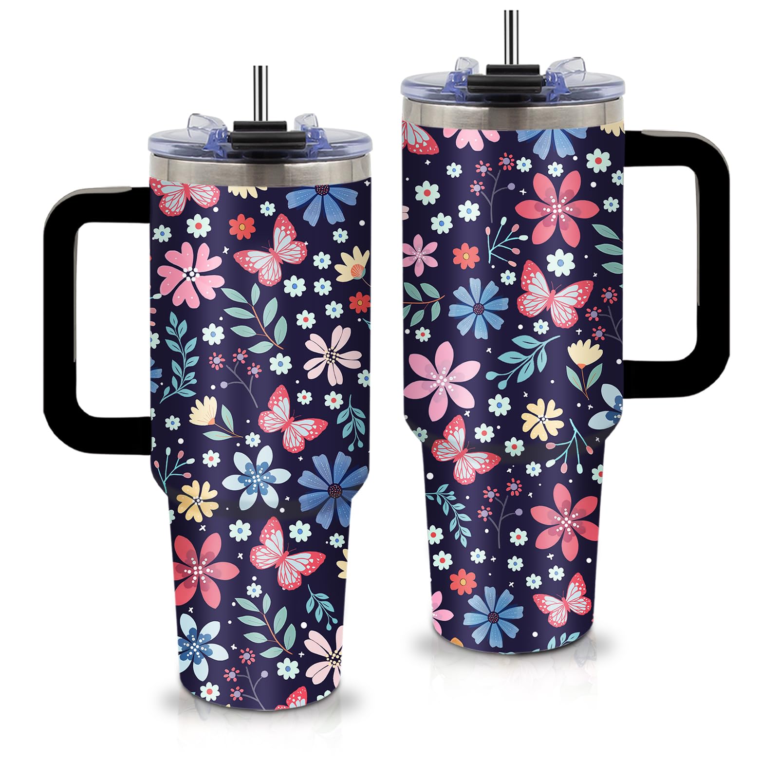 xiiai Gifts for Women - Floral Tumbler 40oz with