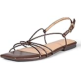 Amazon Essentials Women's Strappy Flat Sandals