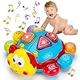 Baby Crawling Toy 6 to 12 Months Spanish English Bilingual Learning Toy for Infants 0-3-6 7 8 9 10 12-18 Month Educational Musical Light Up Toy 1 Year Old Boy Girl Easter Treat Gift Toddler Tummy Time