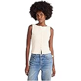 Madewell Womens Textured Vest W/Shank Buttons