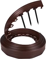 KB Tools Lawn Edging Border 32ft Brown 6cm Ground Stakes Heavy Duty 10m view 4