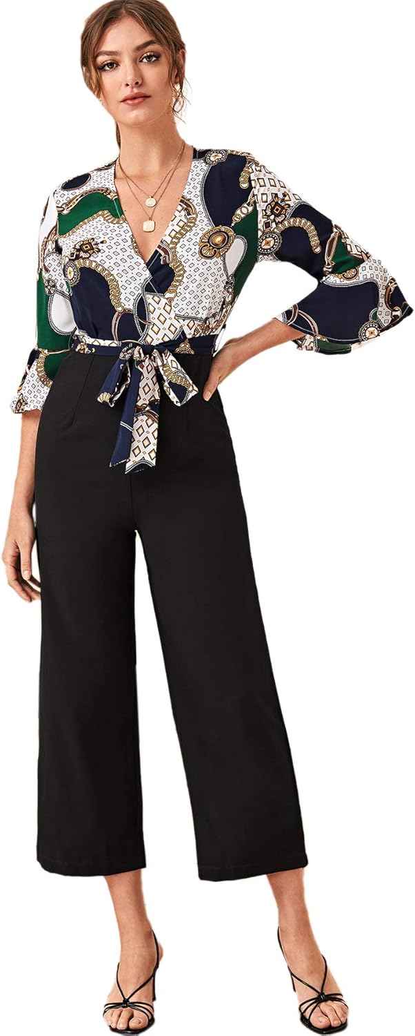 leopard long sleeve jumpsuit