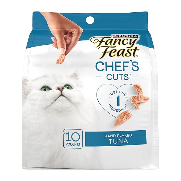 PURINA FANCY FEAST PURELY HAND-FLAKED TUNA CAT TREATS,...