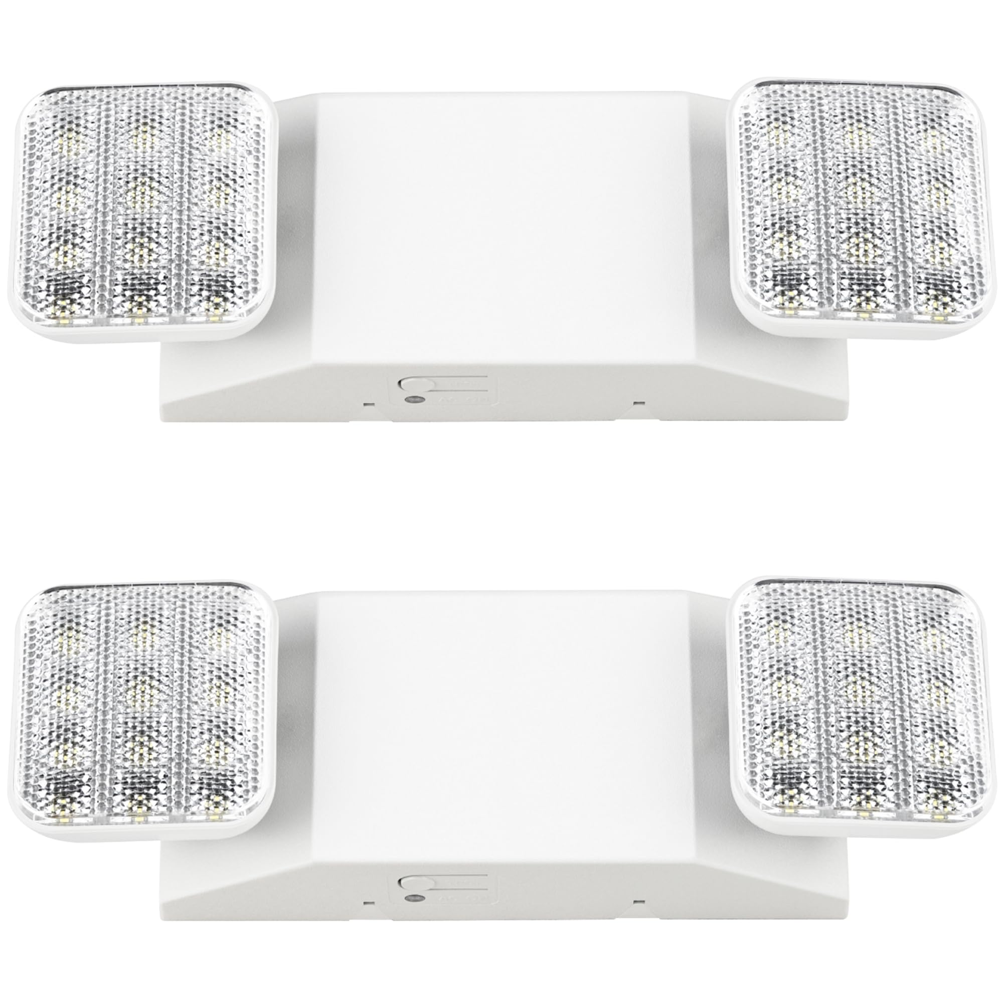 Photo 1 of Sunco LED Emergency Lights, Commercial Lighting for Business, Power Outages, Offices, with Backup Battery (90 Minutes), Wall Mount, Hard Wired, 120-277V, Fire Resistant (94V-0) UL 2 Pack