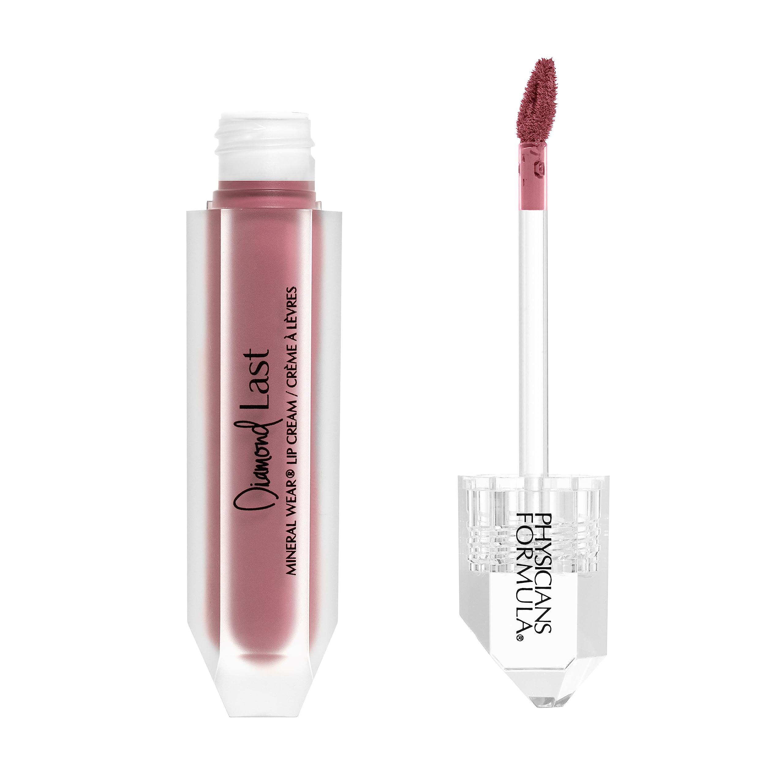 Physicians Formula Mineral Wear Diamond Last, Ultra-Creamy Liquid Lip Color, Richly Pigmented, Nourishing and Long-Wearing Formula, Majestic Mauve Shade