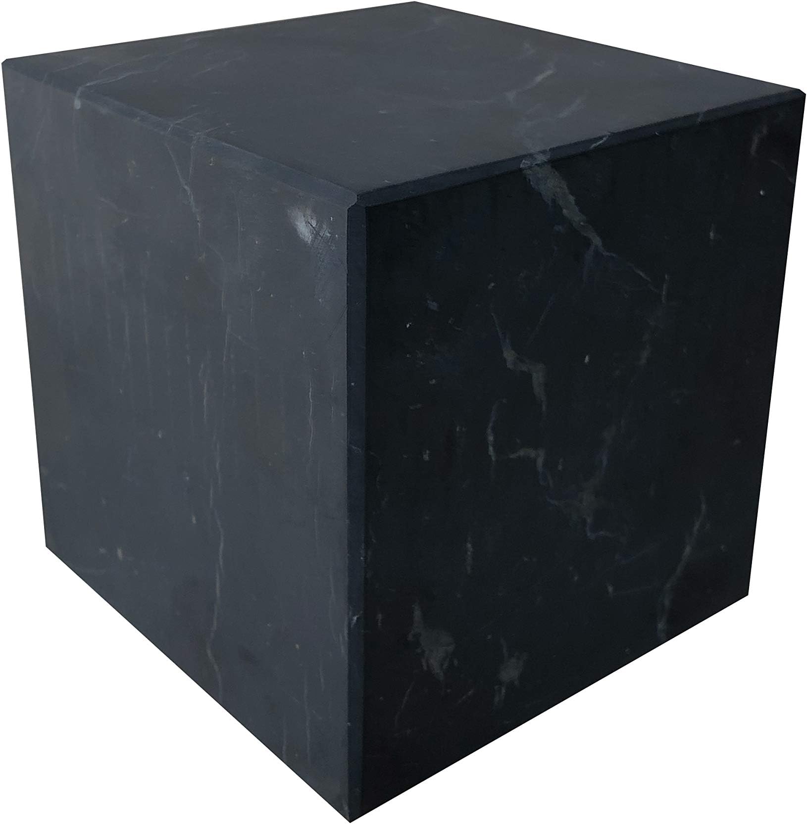 Shungite Unpolished Cube 10cm - Rich in Fullerenes Protection Against EMF's, Authentic Stone from Russia, Balance Energy in Meditation Chakra - Naturesupplies