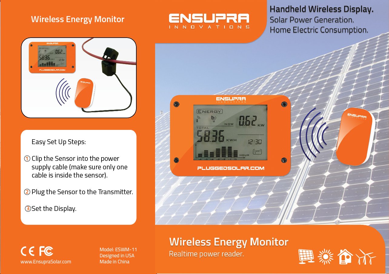 Galleon Wireless Home Power Electric Meter, Save Energy, Monitor