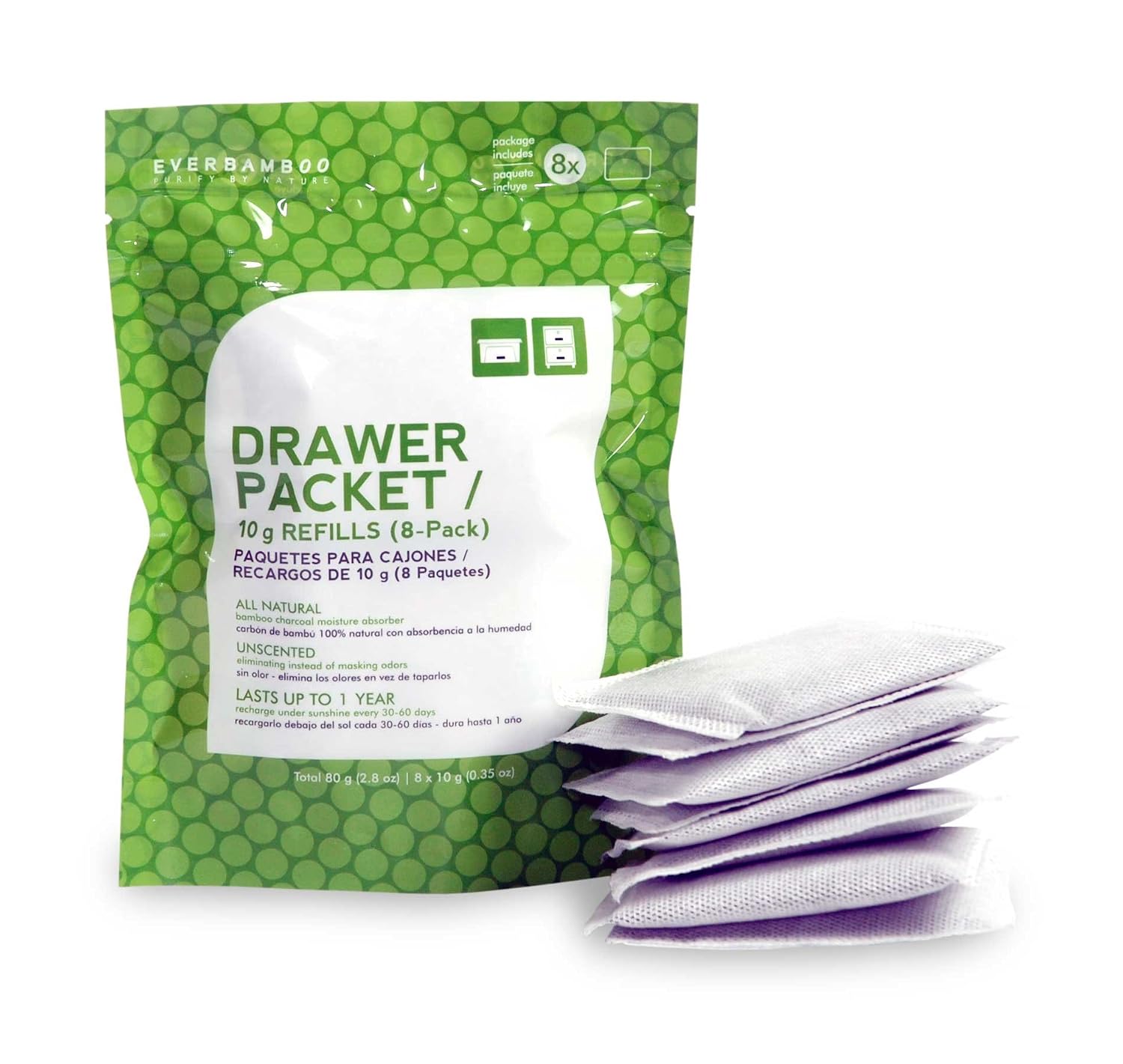 Ever bamboo Mini deodorizer and dehumidifier - 3 pack - 2.7oz (628334000246)