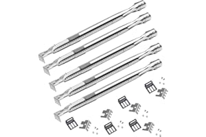 Derurizy Adjustable Universal Grill Burner Tube Kit Extends from 14" to 19" BBQ Replacement Gas Grill Parts for Nexgrill, Brinkmann, Dyna-Glo and Others, 5 Pack