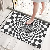 3D Trap Optical Illusion Door Mat Entrance Doormat Home Floor Mat Rugs for Entryway Outdoor Indoor Kitchen Bathroom Decor 17x