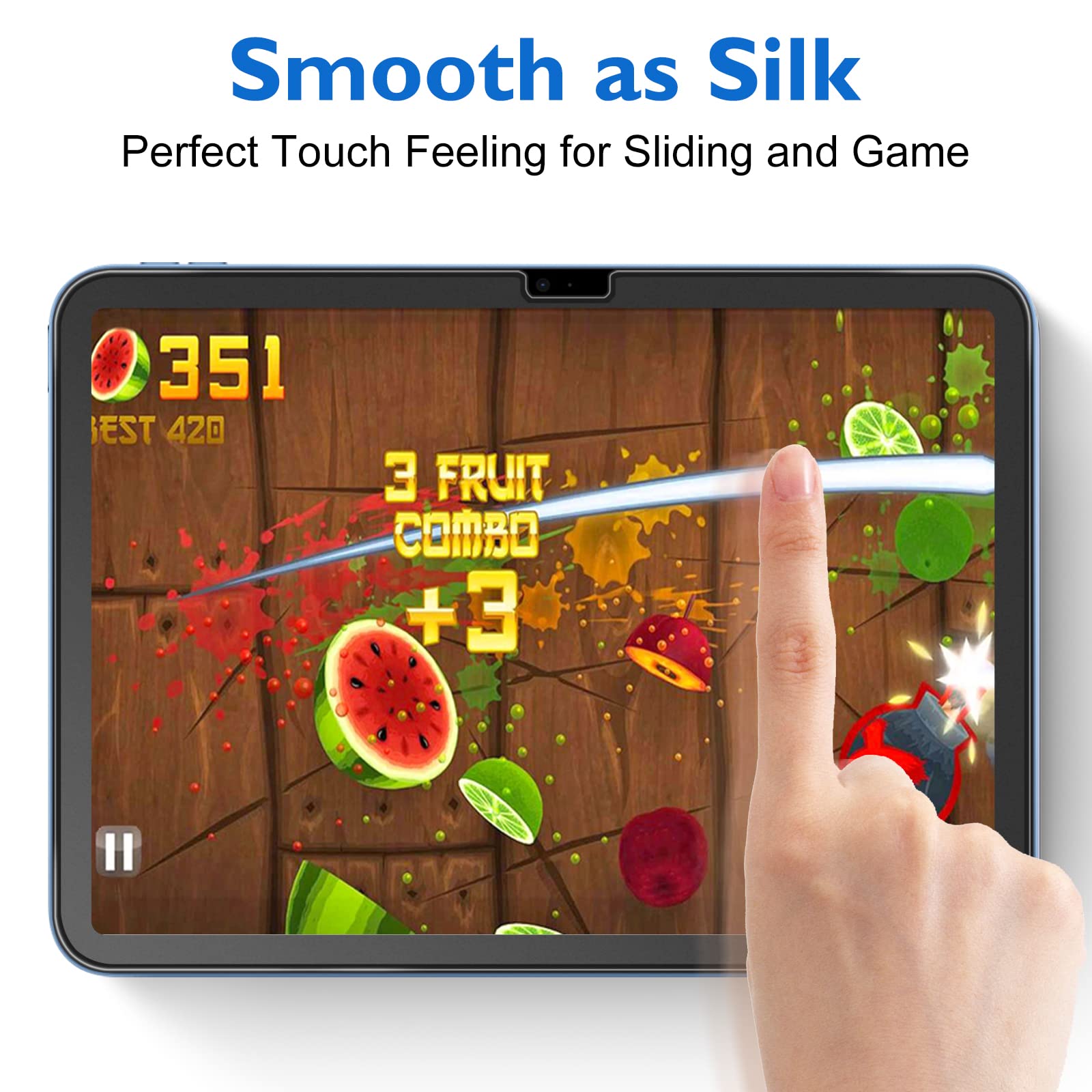 Mothca Matte Glass Screen Protector for iPad 11-inch A16 2025 (11th Generation) / iPad 10th Generation 10.9-inch 2022 Anti-Glare & Anti-Fingerprint Tempered Glass with Alignment Frame, Smooth as Silk