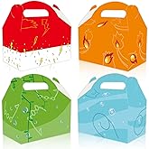 16pcs Cartoon Monster Birthday Party Candy Bags Yellow Red Goodie Gift Boxes for Kids Boys Girls Theme Birthday Party Supplies Decorations