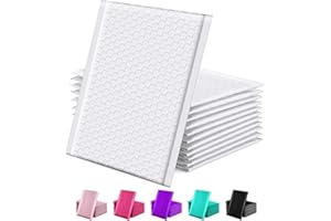 GSSUSA Bubble Mailers 6x10 100 Pack White Padded Envelopes Small Packaging Mailing Envelope Bags Bubble Mailer Shipping Bag Bulk Pack Self Seal Package Mail Packing Business Supplies