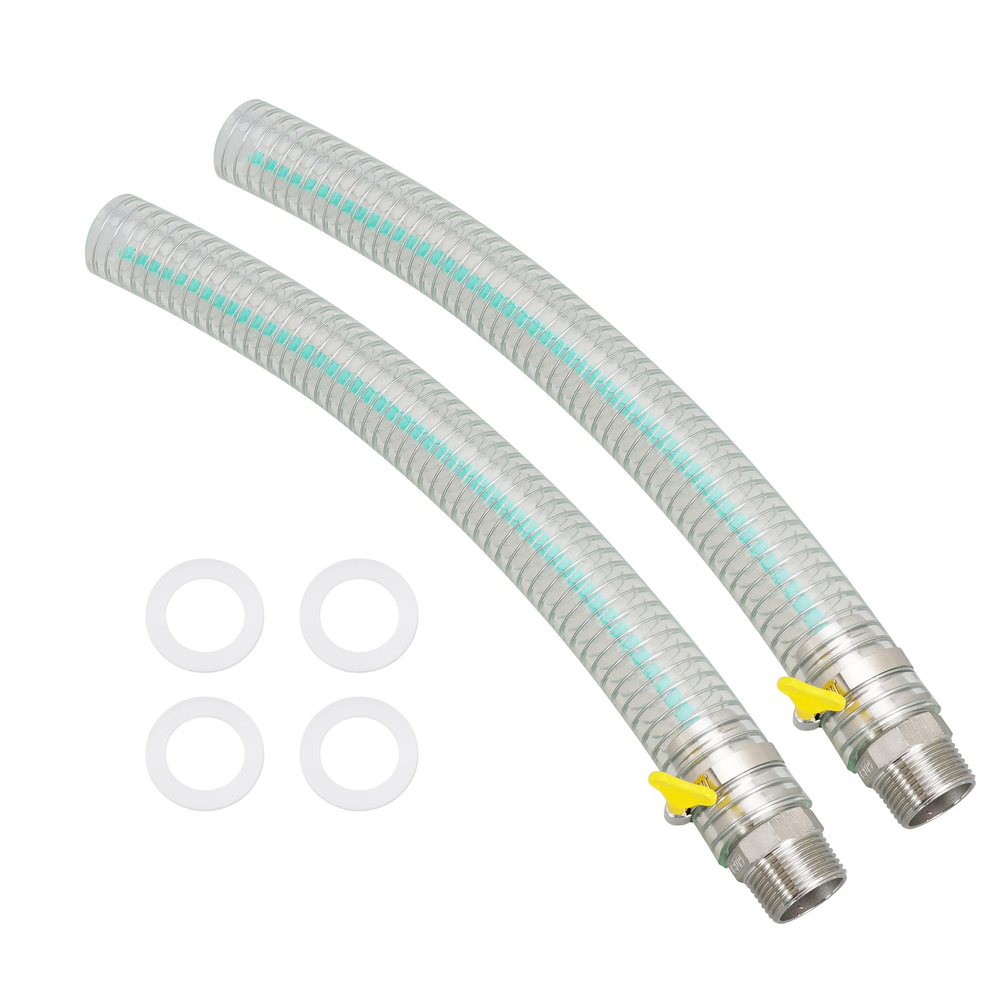 Photo 1 of Fryer Drain Extension Hose for Bayou Classic 1" Valve Connectors 700-602, 700-701, 700-725, 700-709, 700-704, Deep Fryer Oil Drain (Pack of 2)