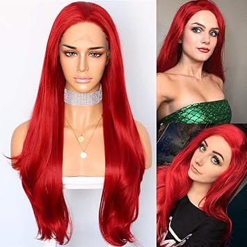 Amazon Com Sapphirewigs Red Color Silk Natrual Wave Type Heat