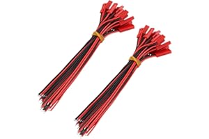 20 Pairs JST Connector Plug Cable Line Male Female for RC BEC Lipo Silica Gel Metal Material 150mm Length