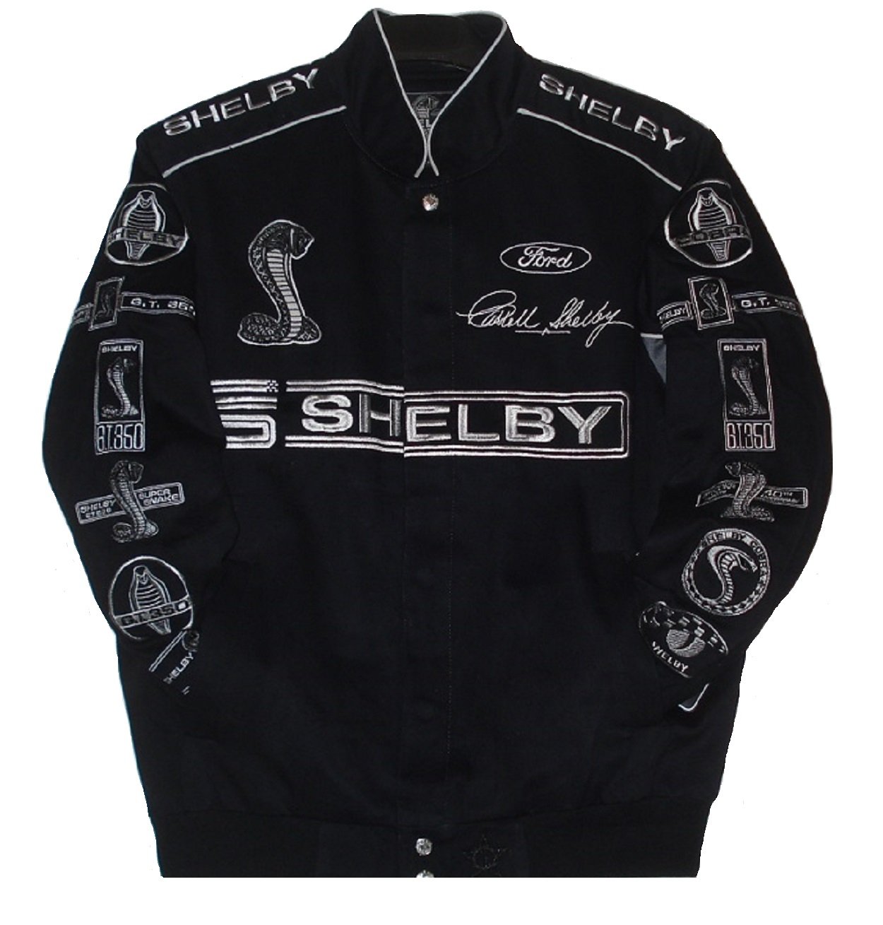 Mustang Shelby Cobra Racing Embroidered Jacket Black JH Design New SMALL Buy Online in United