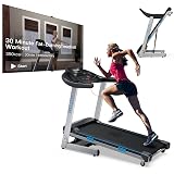 WELLFIT 4.0HP Treadmill for Home with 15% Auto Incline-400LB Weight Capacity Folding Treadmill Running Machine with App&Voice Control, Large Running Belt, Quiet Motorized Treadmill for Cardio Training