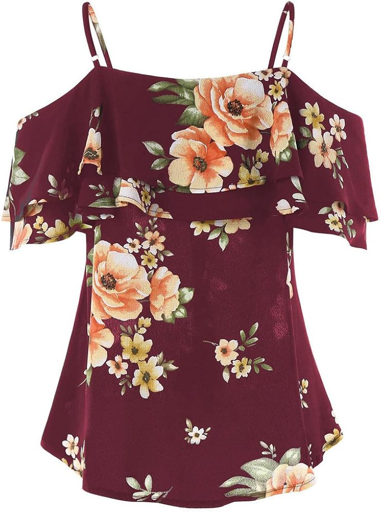 2019 New!Summer Plus Size Dresses,Women Casual Floral Pattern Off Shoulder Bandage Irregular Slit Maxi Dress