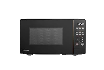 TOSHIBA Small Microwave Oven with 11 Power Levels, ChefDefrost, Sound On/Off & Eco Mode, 0.7 Cu Ft, 700W, Black, MM-EM07PA(BK)