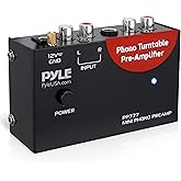 Pyle Output PP777 Phono Turntable Preamp Mini Electronic Audio Stereo Phonograph Preamplifier Input, RCA Output & Low Noise O