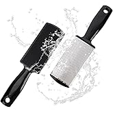 2pcs Dual-Sided Foot Files, Stainless Steel Callus Remover Foot Rasp Scrubber Professional Pedicure Tools for Hard & Dead Skin (Black)
