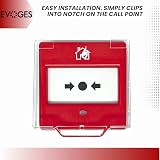 EVOGES Hinged Clear Call Point Cover 6 Pack compatible with Eaton Menvier view 6