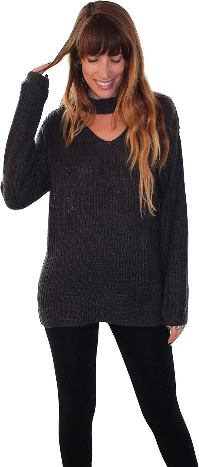 choker neck sweater dress