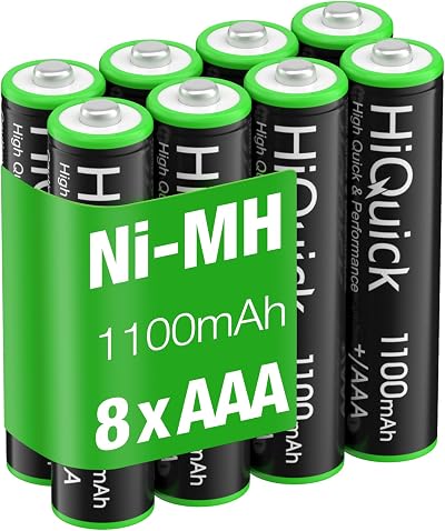 HiQuick 8 x AAA 1100mAh Ni-MH Rechargeable Batteries Pack