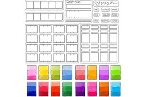 CRASPIRE Color Palette Silicone Clear Stamps Small 6.3 x 4.3 for Color Chart Artist Card Making DIY Scrapbooking Transparent Rubber Seals Stamp Greeting Words Journaling Crafting Supplies