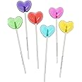 Sparko Sweets Mix Heart Lollipops, 1 Inch Diameter, Cherry/Watermelon/Blue Raspberry/Green Apple/Grape/Peach Flavors, 100 Pieces, Handcrafted in USA – Perfect for Valentine’s Day, Events, Parties, and Weddings