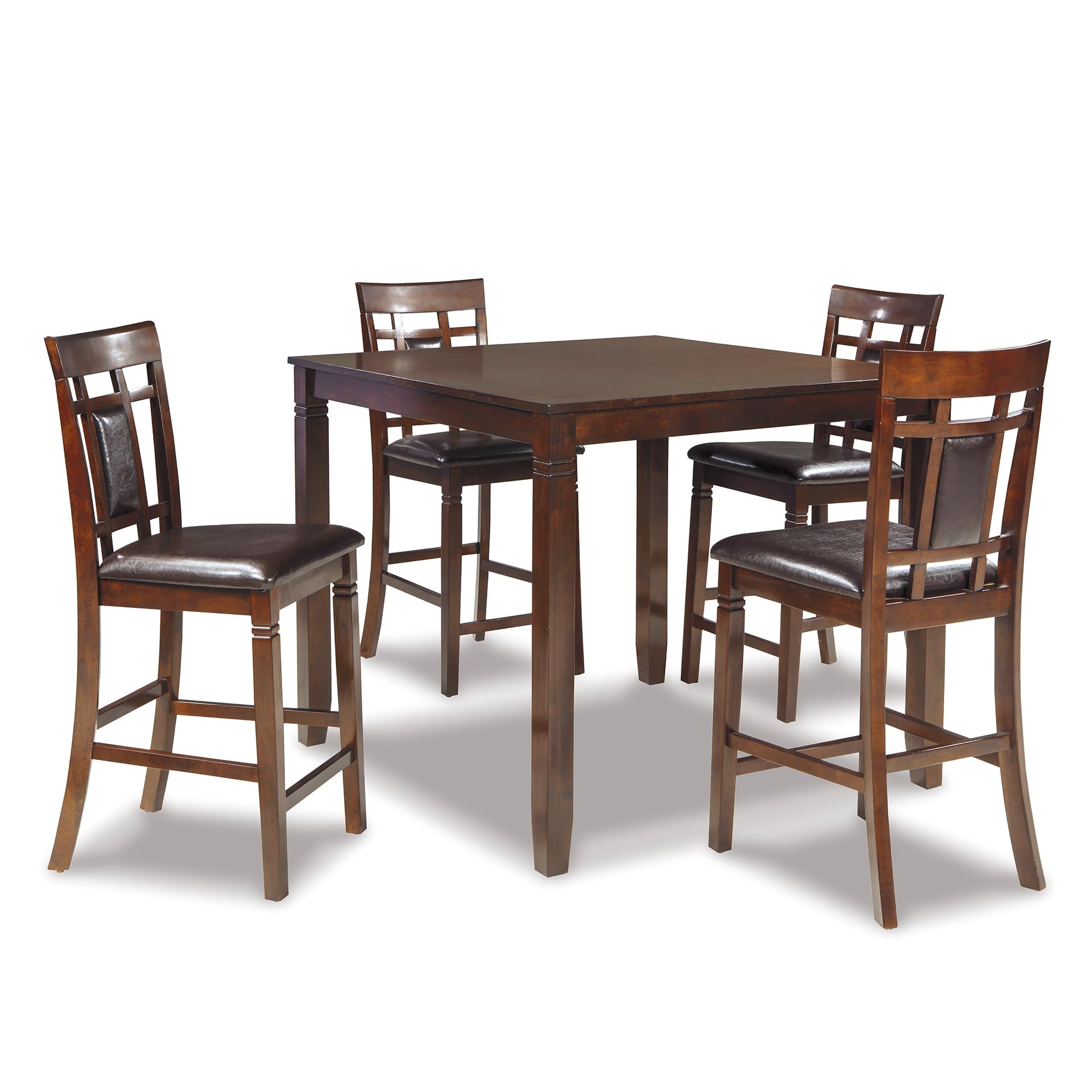 Photo 1 of **UNKNOWN MISSING PIECES**Signature Design by Ashley Bennox 5 Piece Counter Height Dining Set, Includes Table & 4 Barstools, Brown